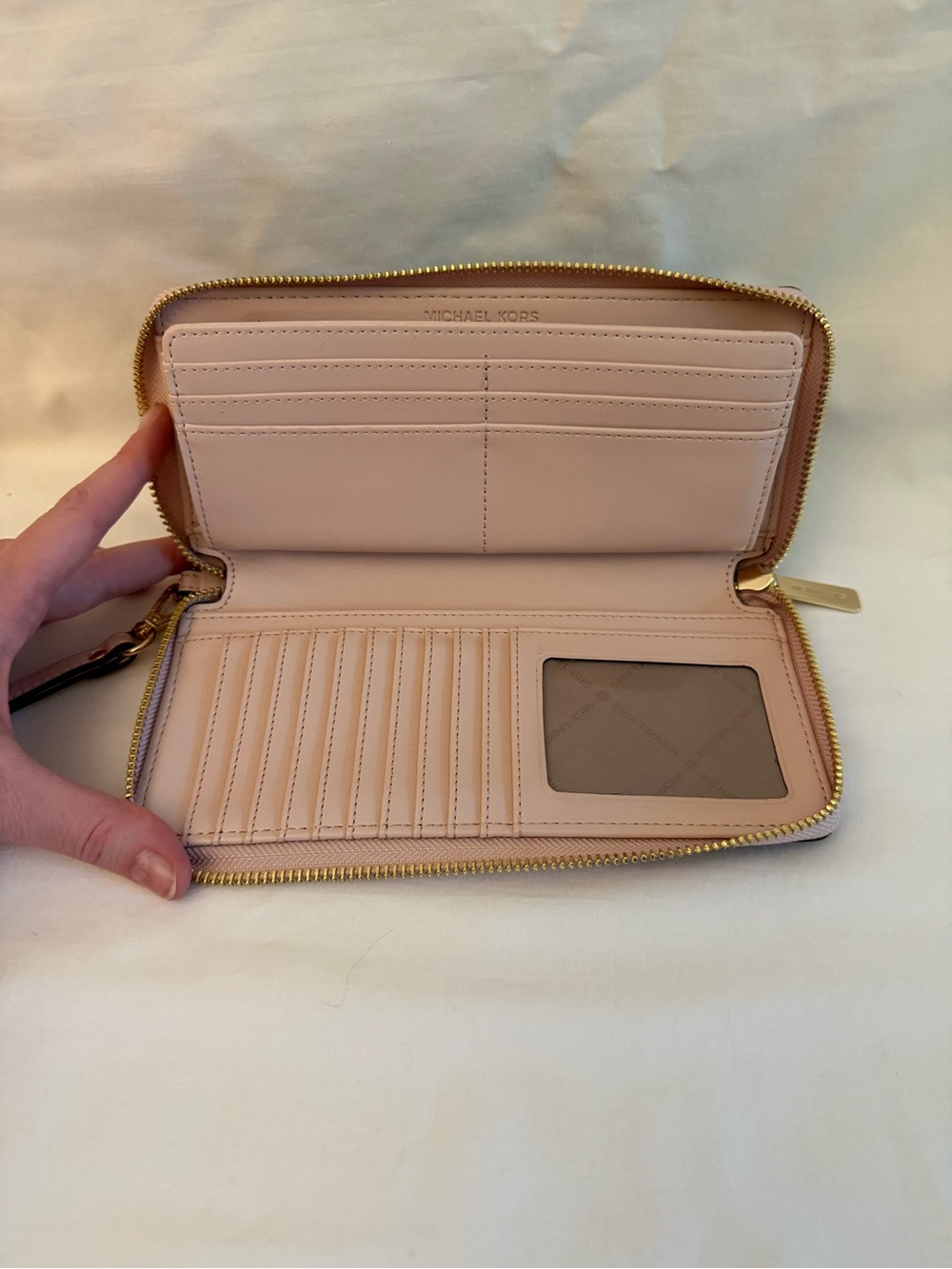 Michael Kors Continental Wallet Brown Pink - Picture 3 of 3